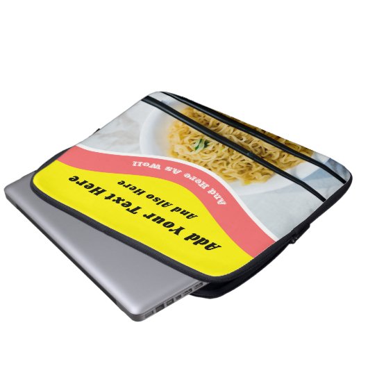 Funny Ramen Noodles Packet Custom Message Laptopschutzhülle (Vorne Knopf)