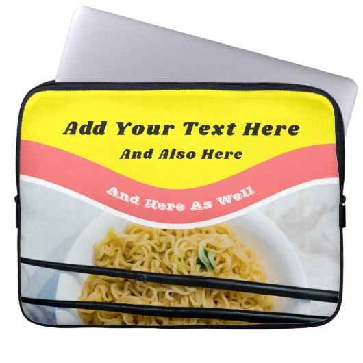 Funny Ramen Noodles Packet Custom Message Laptopschutzhülle (Vorderseite)