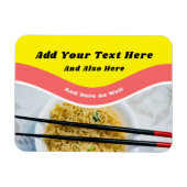 Funny Ramen Noodles Packet Custom Message Magnet (Horizontal)