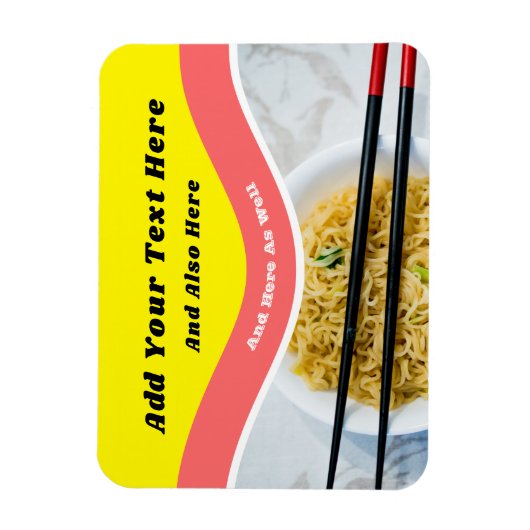 Funny Ramen Noodles Packet Custom Message Magnet (Vertikal)