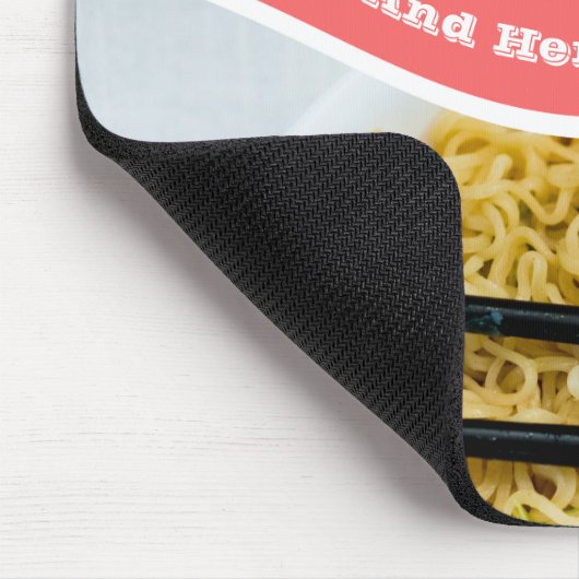 Funny Ramen Noodles Packet Custom Message Mousepad (Ecke)