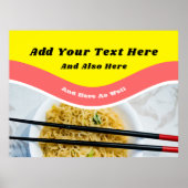Funny Ramen Noodles Packet Custom Message Poster (Vorne)