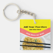 Funny Ramen Noodles Packet Custom Message Schlüsselanhänger (Vorderseite)