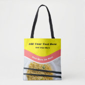 Funny Ramen Noodles Packet Custom Message Tasche (Vorderseite)