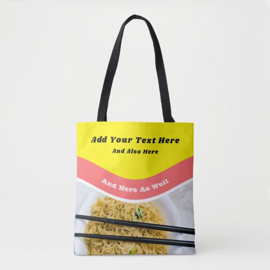 Funny Ramen Noodles Packet Custom Message Tasche (Vorderseite)