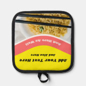 Funny Ramen Noodles Packet Custom Message Topflappen (Vorderseite)