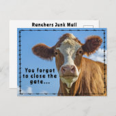 Funny Ranchers Junk Mail Country Western Tales Postkarte (Vorne/Hinten)