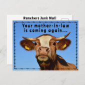 Funny Ranchers Junk Mail Country Western Tales Postkarte (Vorne/Hinten)