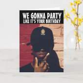 FUNNY RAP BERPPER BIRTHDAY CARD KARTE (Gelbe Blume)