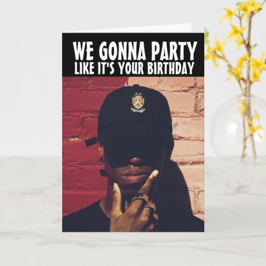 FUNNY RAP BERPPER BIRTHDAY CARD KARTE (Gelbe Blume)