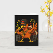 Funny Rapper Turkey_hip Hop Thanksgiving Day Drip Karte (Gelbe Blume)