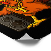 Funny Rapper Turkey_hip Hop Thanksgiving Day Drip  Poster (Ecke)