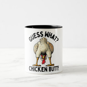 Funny räse was Chicken Zweifarbige Tasse
