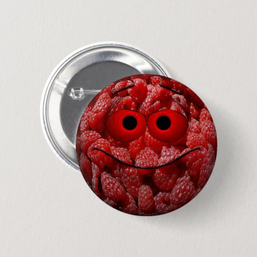 Funny Raspberry Emoticon Button (Vorne & Hinten)