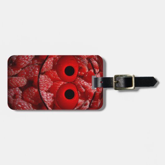 Funny Raspberry Emoticon Gepäckanhänger (Vorderseite horizontal)