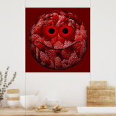 Funny Raspberry Emoticon Poster (Küche)