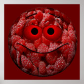 Funny Raspberry Emoticon Poster (Vorne)