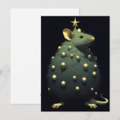 Funny Rat Christmas Cards Feiertagskarte (Vorne/Hinten)