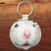 Funny rat face Button Schlüsselanhänger (Vorderseite)
