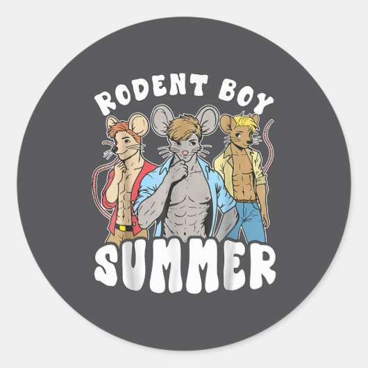 Funny Rat Lover Quote Rodent Boy Summer Cool Vacat Runder Aufkleber (Vorderseite)