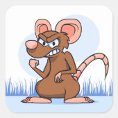 Funny Rat Quadratischer Aufkleber (Vorderseite)