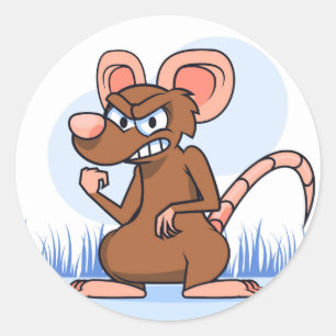 Funny Rat Runder Aufkleber