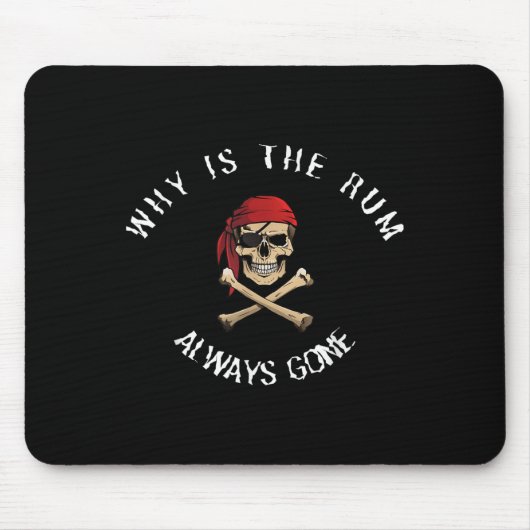Funny Rate Quote - Why Is The Rum Always Gone_ , S Mousepad (Vorne)