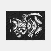Funny Rate Raccoon  Fleecedecke (Vorderseite (Horizontal))