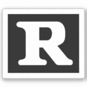 Funny Rated R Restricted Symbol Aufkleber (Vorderseite)