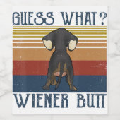 Funny Ratess Was Dackel Hintern Geschenk Dackel Li Weinetikett (Einzelnes Label)