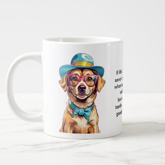 Funny Ratgeber von einem Hund Jumbo-Tasse (Links)