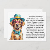 Funny Ratgeber von einem Hund Postkarte (Vorne/Hinten)