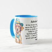 Funny Ratgeber von einem Hund Tasse (Vorderseite Links)