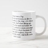 Funny Ratgeber von einem Schwein Jumbo-Tasse (Rechts)