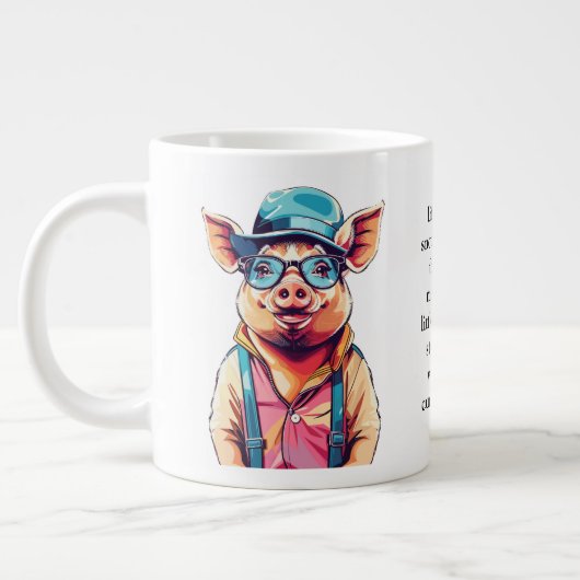 Funny Ratgeber von einem Schwein Jumbo-Tasse (Links)