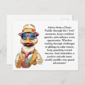 Funny Ratgeber von einer Ente Postkarte (Vorne/Hinten)