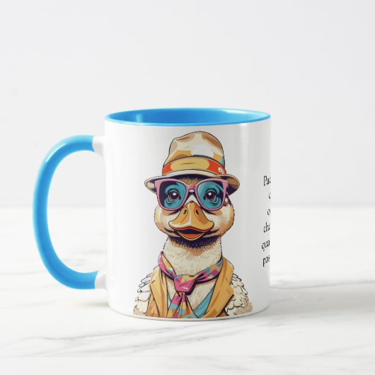 Funny Ratgeber von einer Ente Tasse (Links)