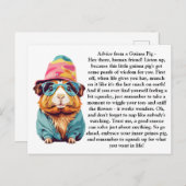 Funny Ratschlag von einem Schwein der Guinea Postkarte (Vorne/Hinten)