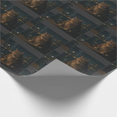 Funny Rauchkatze Meme Stupid Brainrot Geschenkpapier (Ecke)