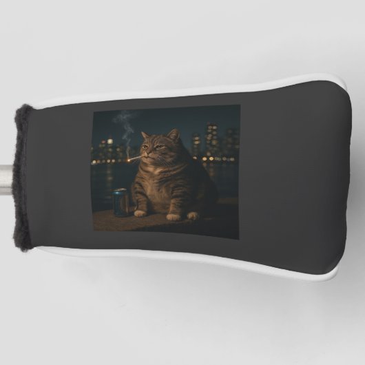 Funny Rauchkatze Meme Stupid Brainrot Golf Headcover (Vorderseite)