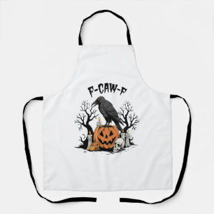 Funny Raven, F-Caw-F, Skull Raven, Gothic Crow Schürze