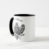Funny Raven Mug - We're Judging You Tasse (Vorderseite Links)