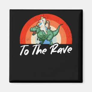 Funny Raver Techno Party EDM Festival Spaß Magnet