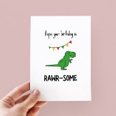 Funny Rawr-some Dinosaur Pun Birthday Card