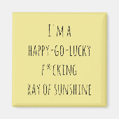 Funny Ray von Sonnenschein Zitat Magnet (Vorne)