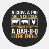 Funny Rbecue Grillen Joke Grill Lover Pitmaster Gr Runder Aufkleber (Vorderseite)