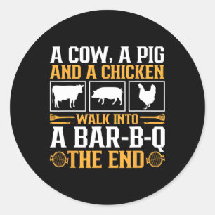 Funny Rbecue Grillen Joke Grill Lover Pitmaster Gr Runder Aufkleber