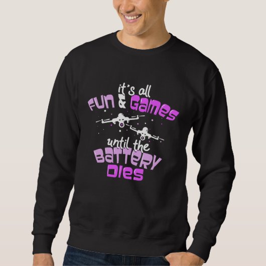 Funny RC Drone Quadcopter Pilot Sweatshirt (Vorderseite)