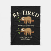 Funny Re-tired Definition Sloth  Fleecedecke (Vorderseite)