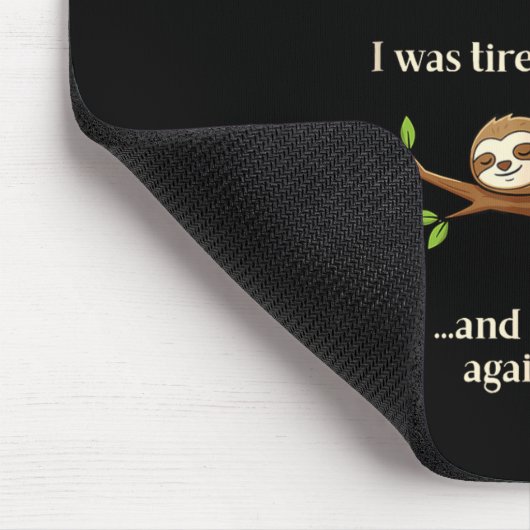 Funny Re-tired Definition Sloth Mousepad (Ecke)